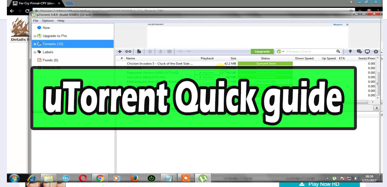 Quick Guide How To Download Movies Using Utorrent