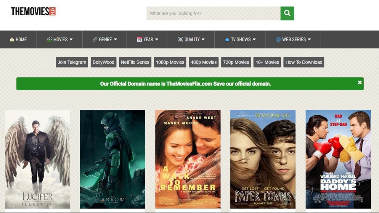 Moviesflix Homepage