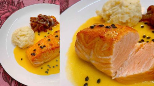 Salmon-with-passion-fruit-sauce